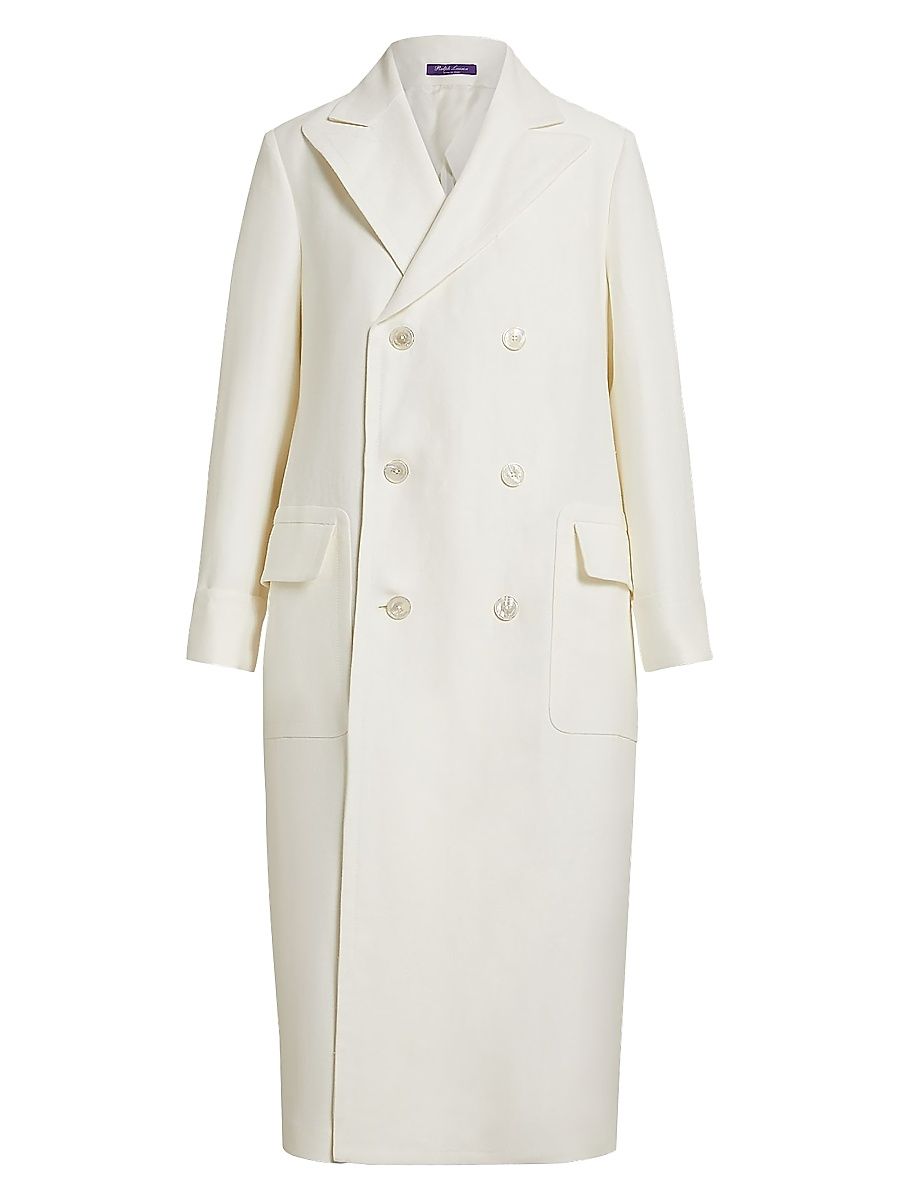 Women's Taylan Linen Polo Coat - Lux Cream - Size 6