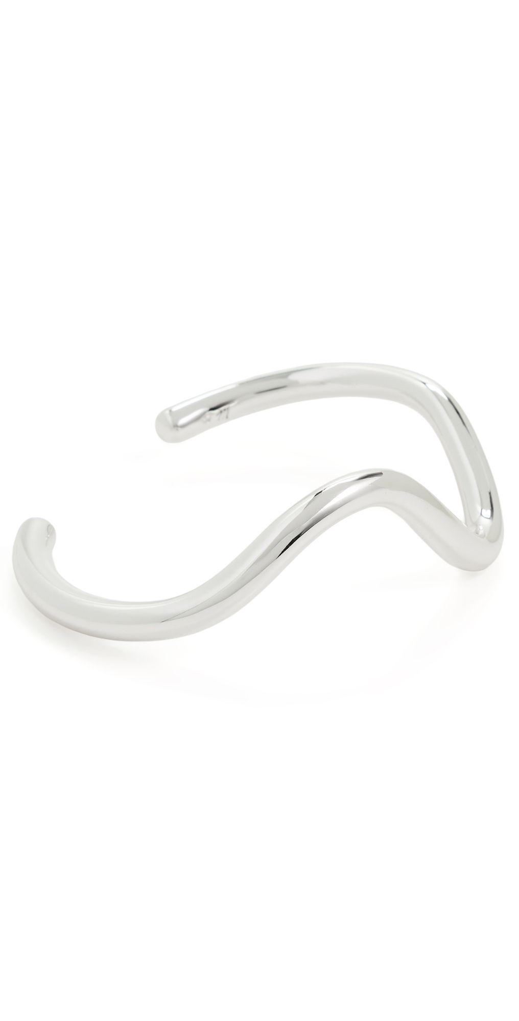 Madewell Sculptural Wiggle Cuff Warm Silver One Size
