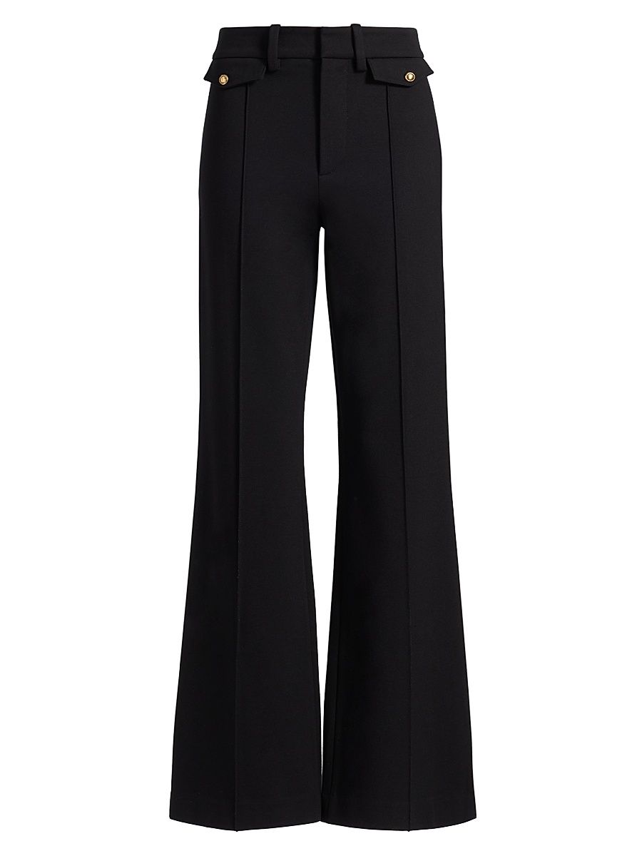 Women's The Reboot Cropped Flare Trousers - Black - Size 6