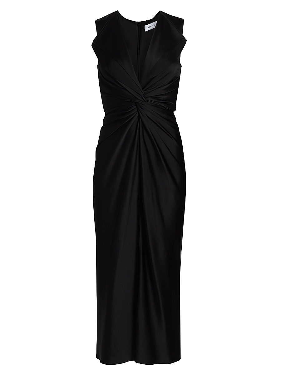 Women's Lily Twist Front Midi-Dress - Black - Size 10