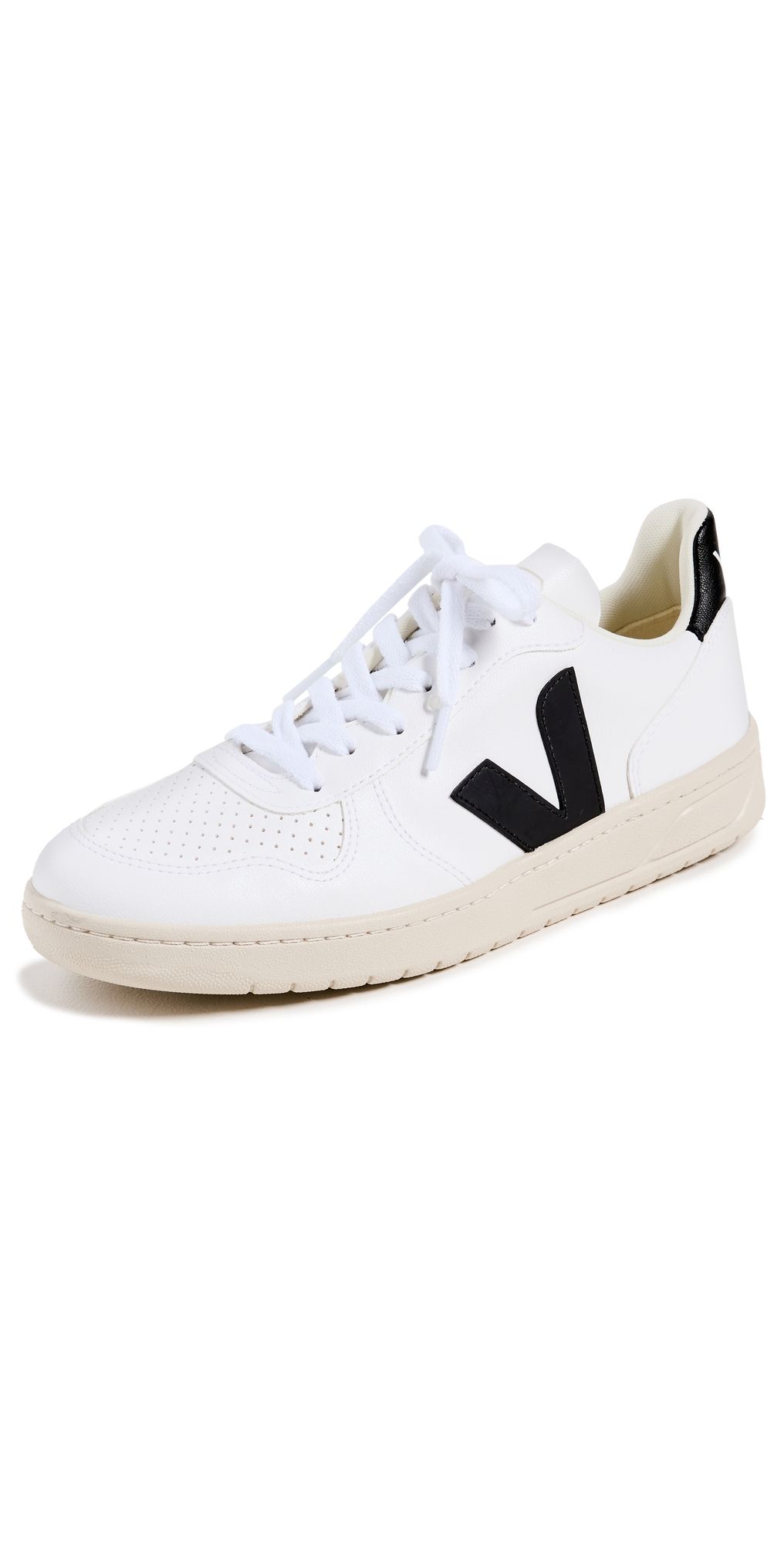 Veja V-10 Lace Up Sneakers White/Black 42