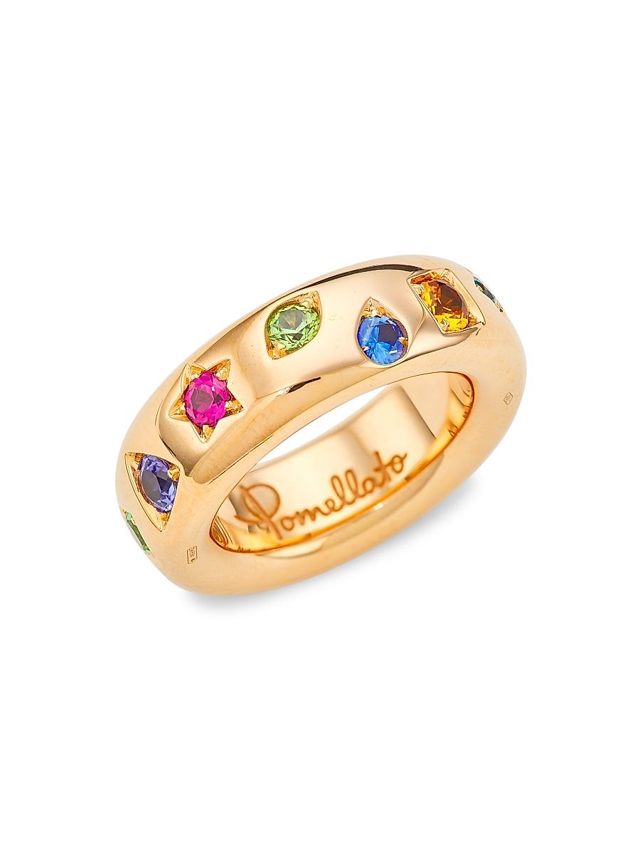 Women's Iconica 18K Rose Gold & Multi-Gemstone Ring - Size 6