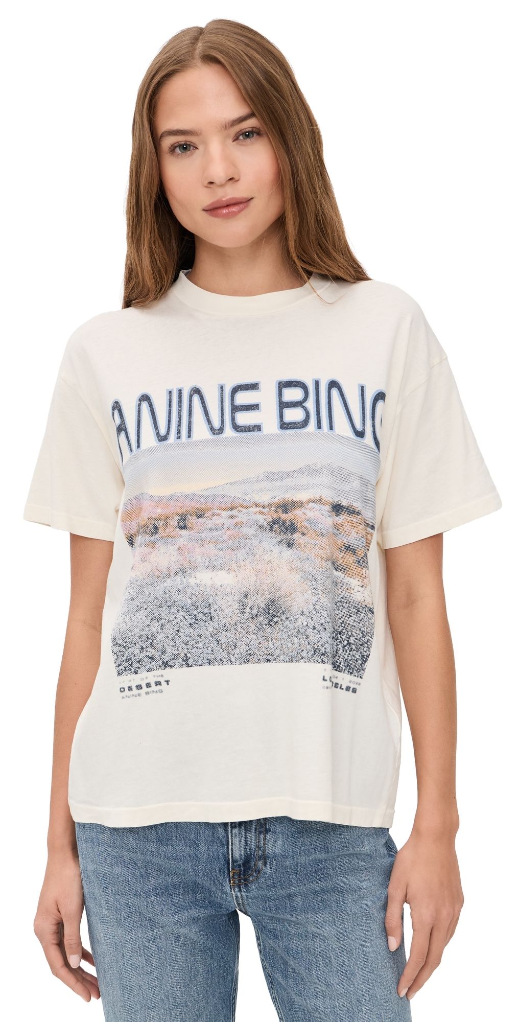 ANINE BING Cade Wildflowers Tee Off White L