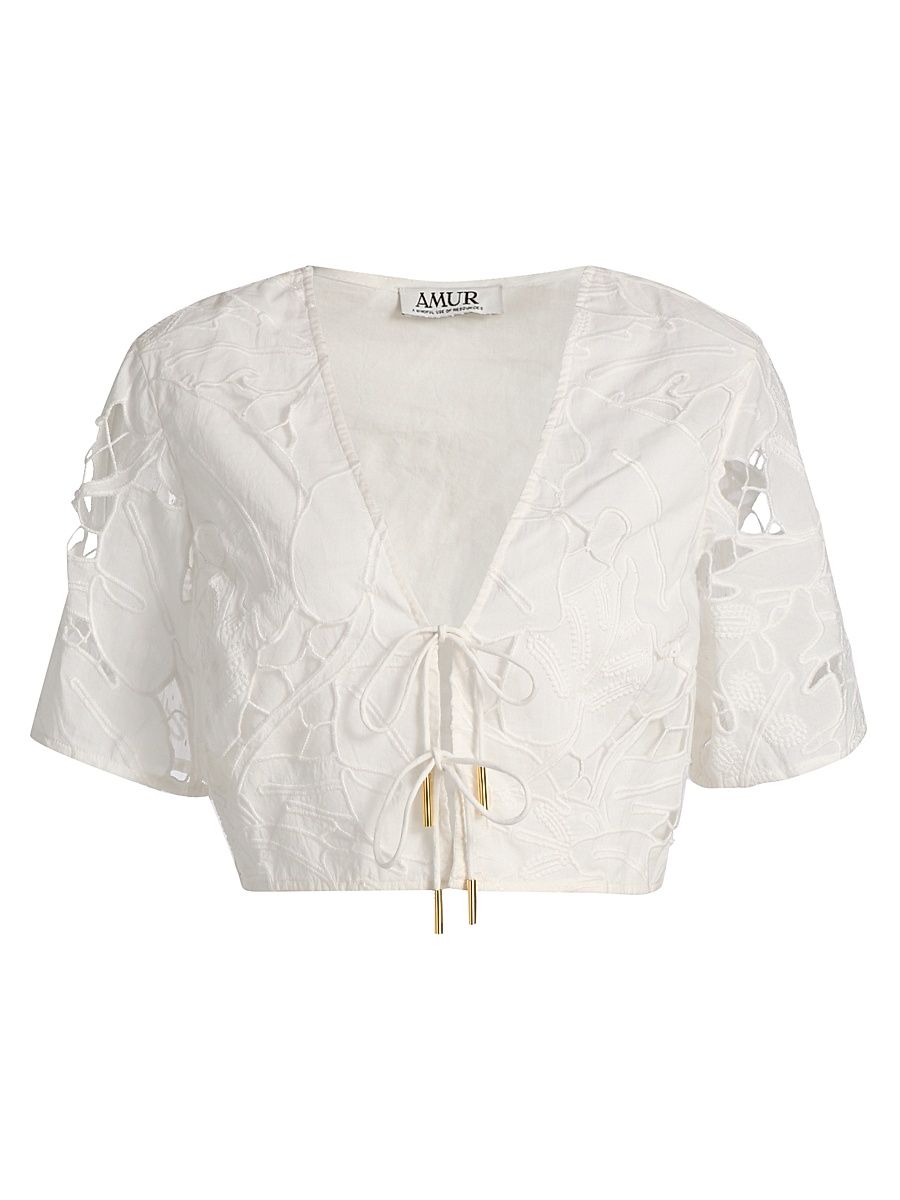 Women's Tani Eyelet Top - Ivory - Size 14