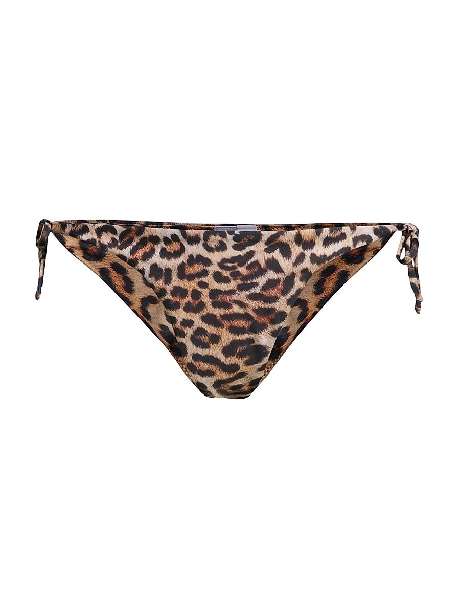 Women's Tonie Leopard Print Bikini Bottom - Wild One - Size Medium