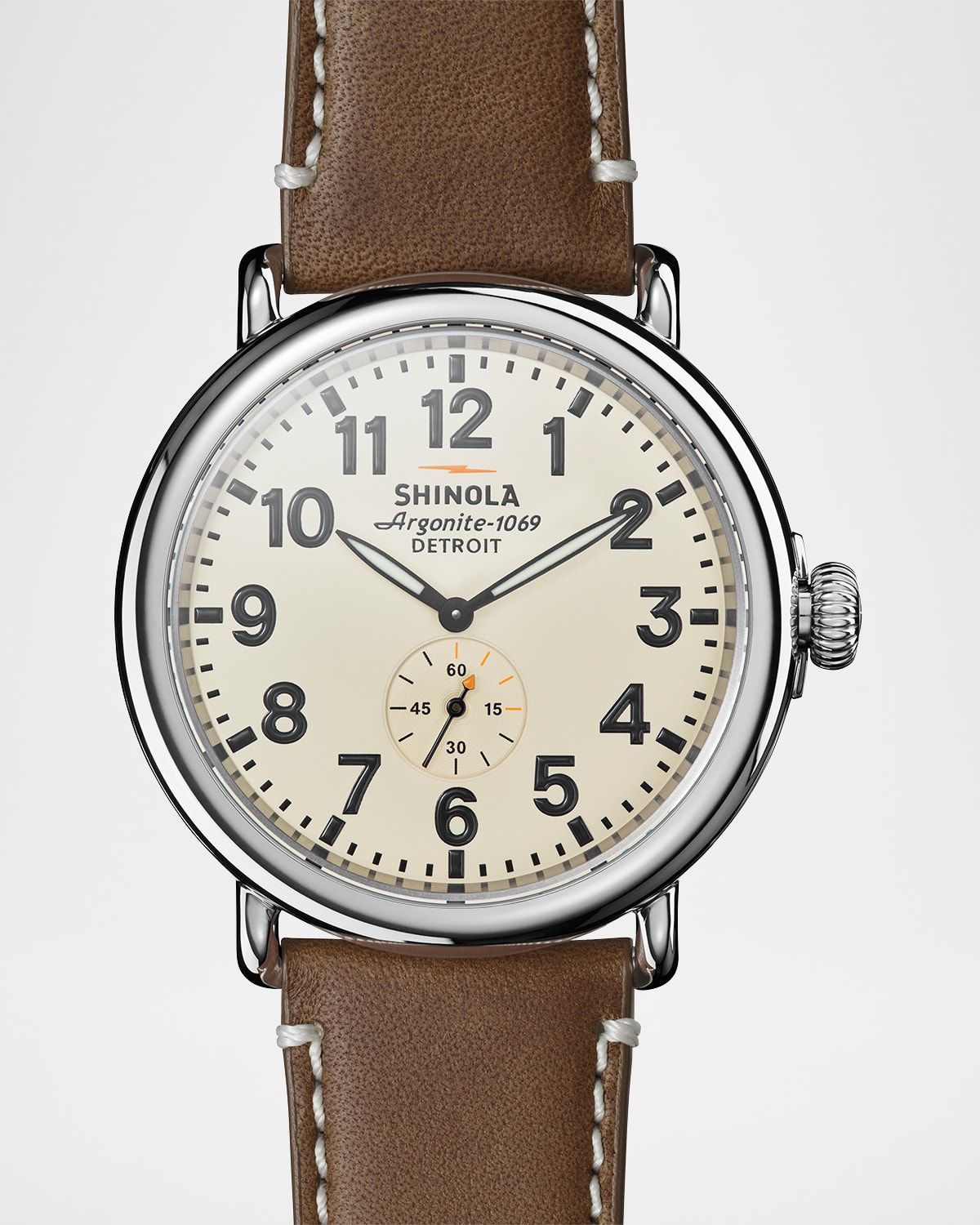 Men & apos;s 47mm Runwell Men & apos;s Watch, Cream/Dark Brown