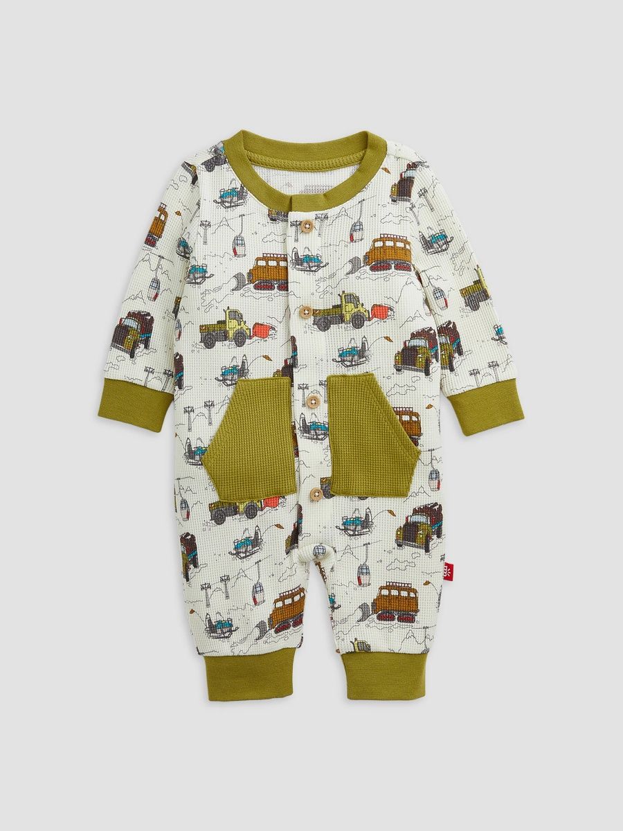 Boy's Baby Boy's Truck-Print Waffle-Knit Footie - Multi - Size 18 Months