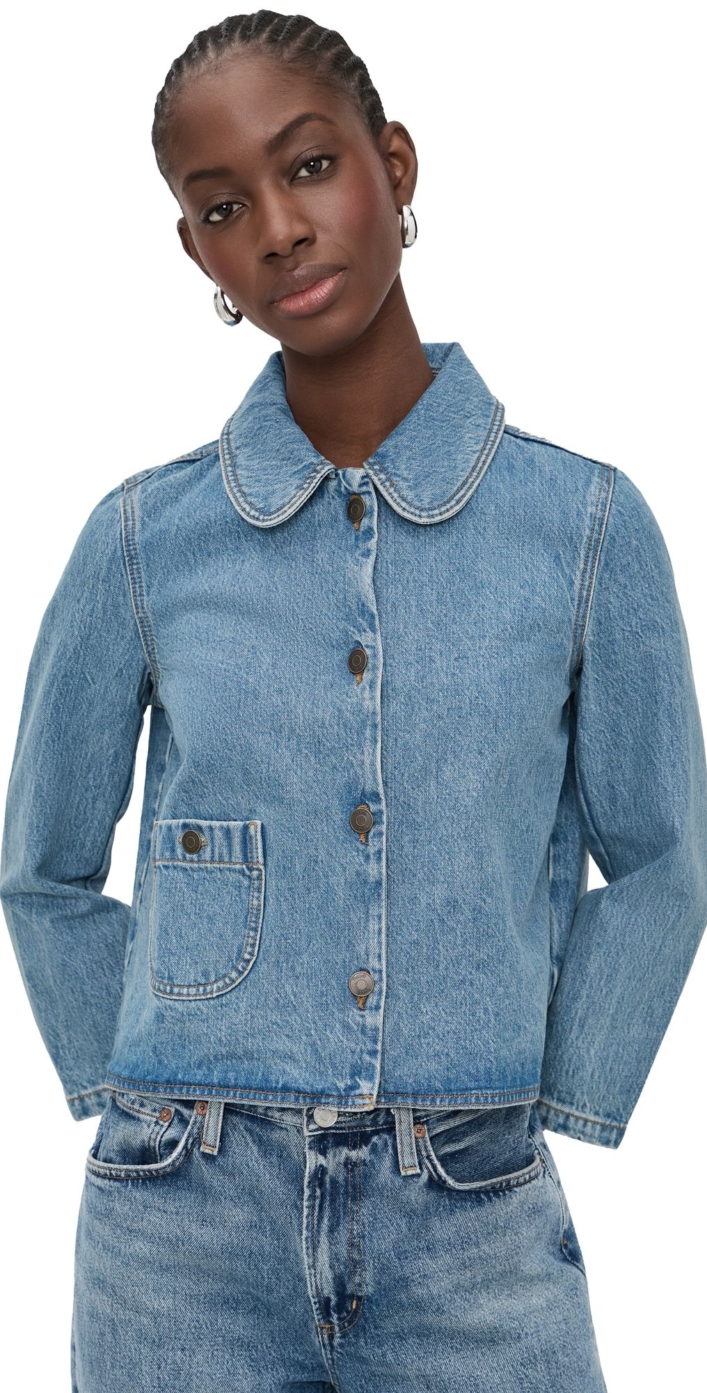 ba & sh Tiny Denim Jacket Blue Jeans 0
