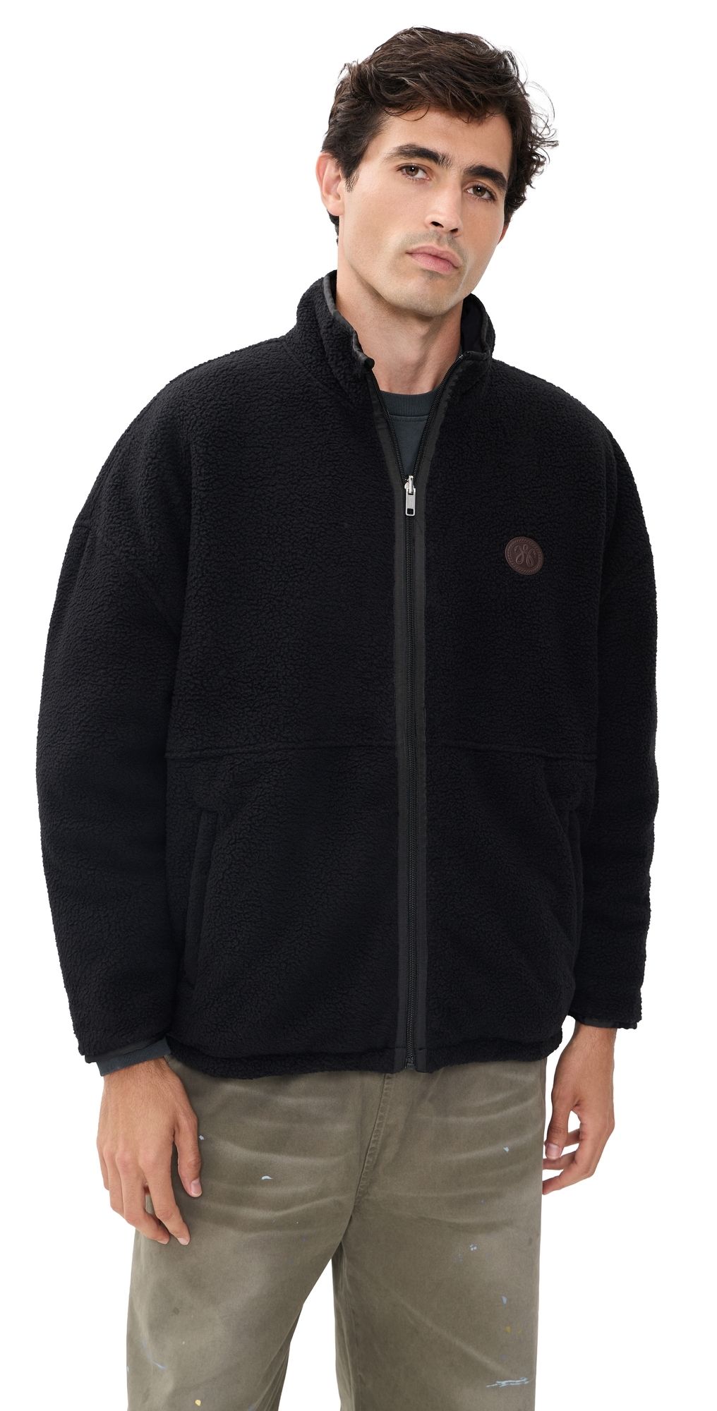 Willy Chavarria Willy Cozy Fleece Jacket Black Beauty S