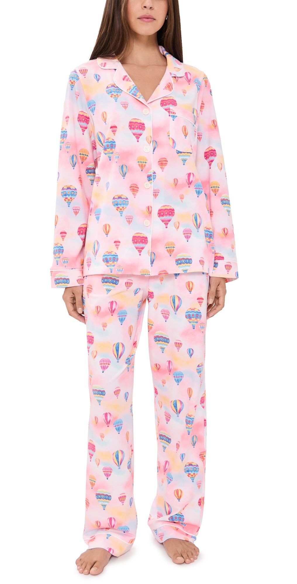 BedHead PJs Long Sleeve Classic Pajama Set Serene Sunrise XS