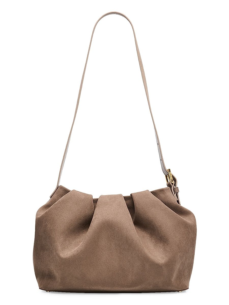 Women's Lara Faux Suede Shoulder Bag - Mud