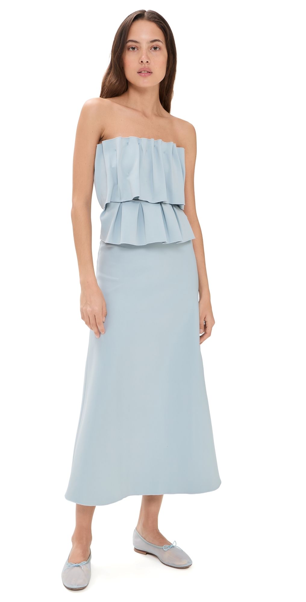 House of Dagmar Sculpted Tube Dress Dove Blue 42