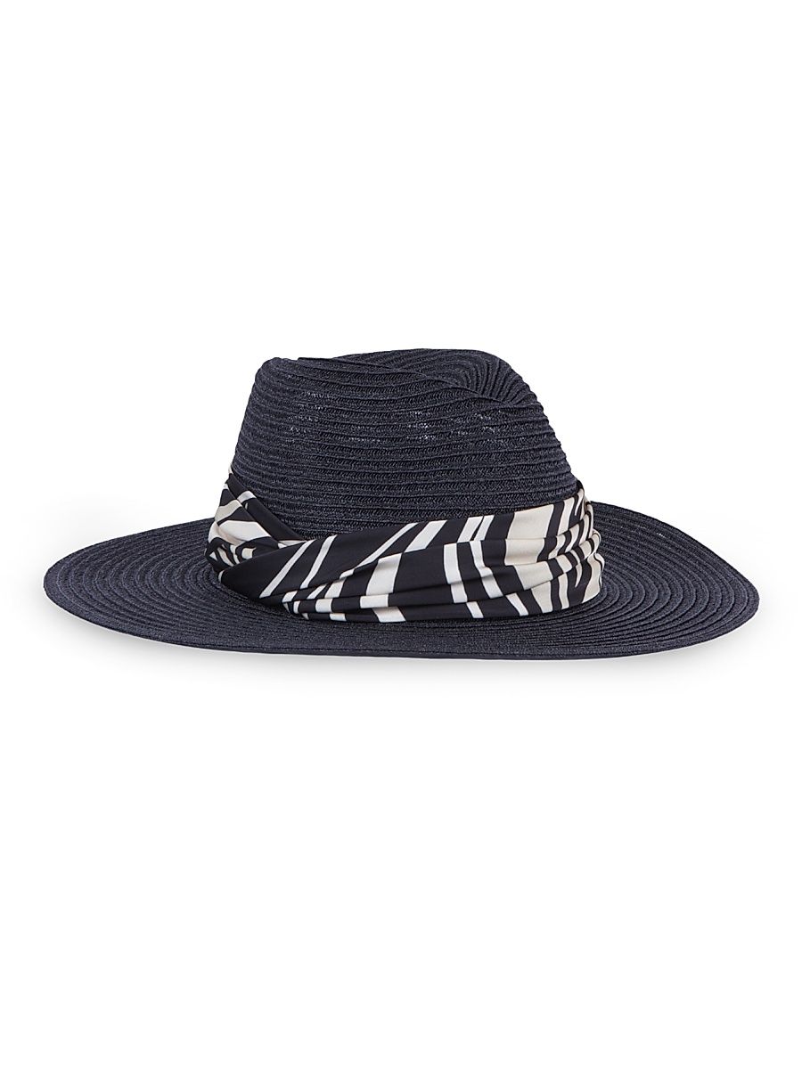 Women's Courtney Vented Hemp Fedora - Black