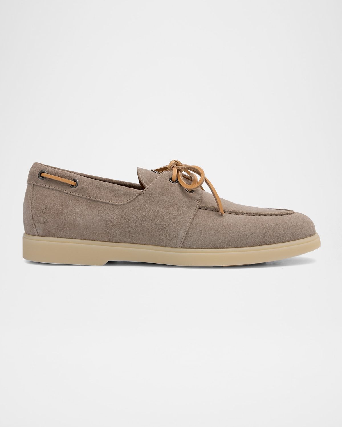 Men & apos;s Suede Metal Logo Boat Shoes