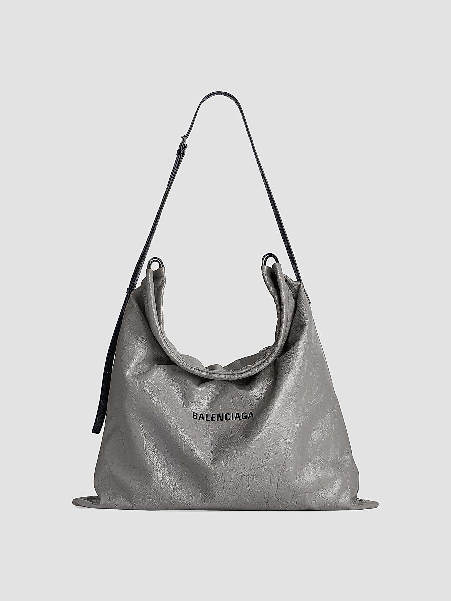 Balenciaga Men's Shopper Large Dust Bag Crossbody Pouch - Grey