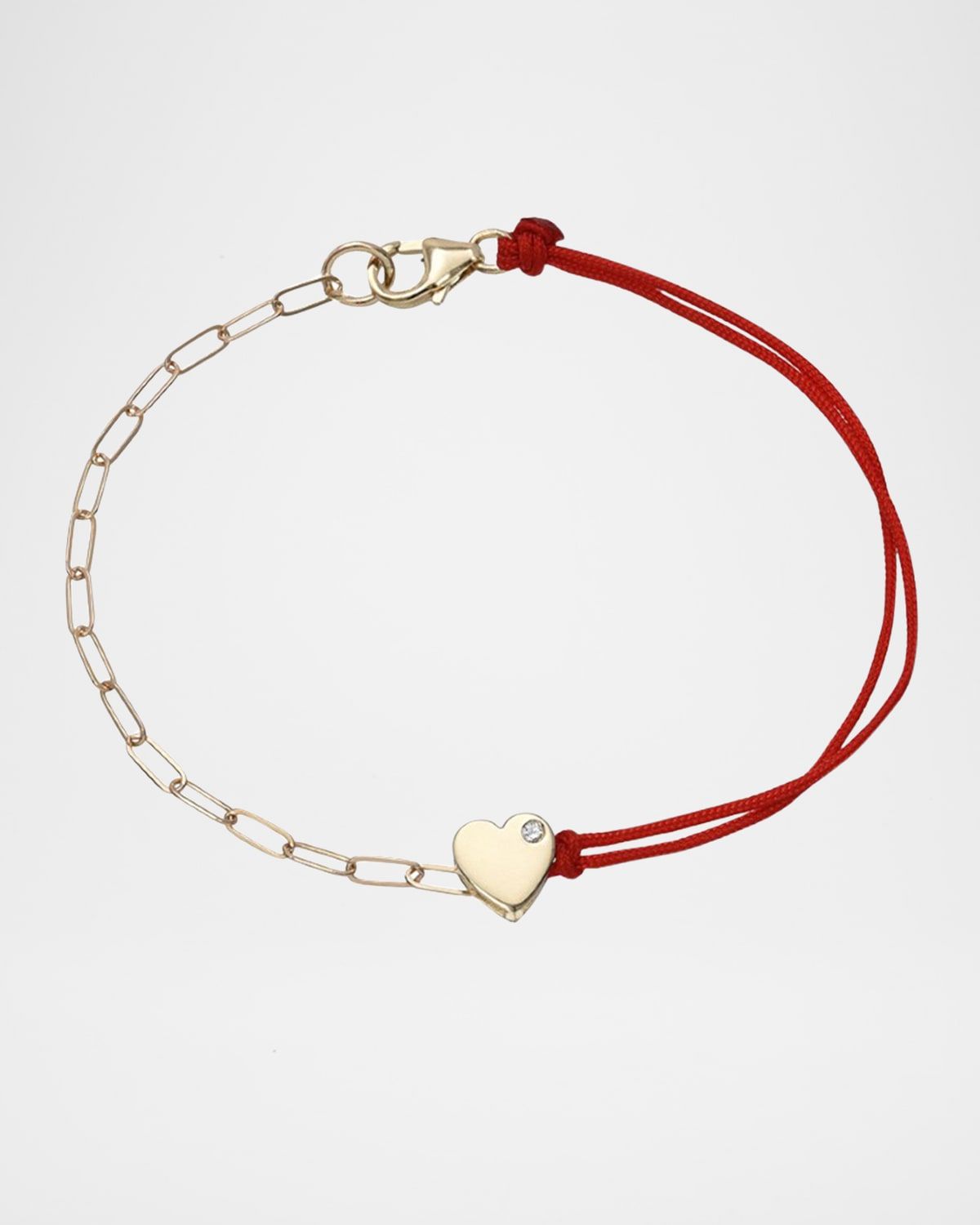 14K Gold Heart Split Fortune Bracelet