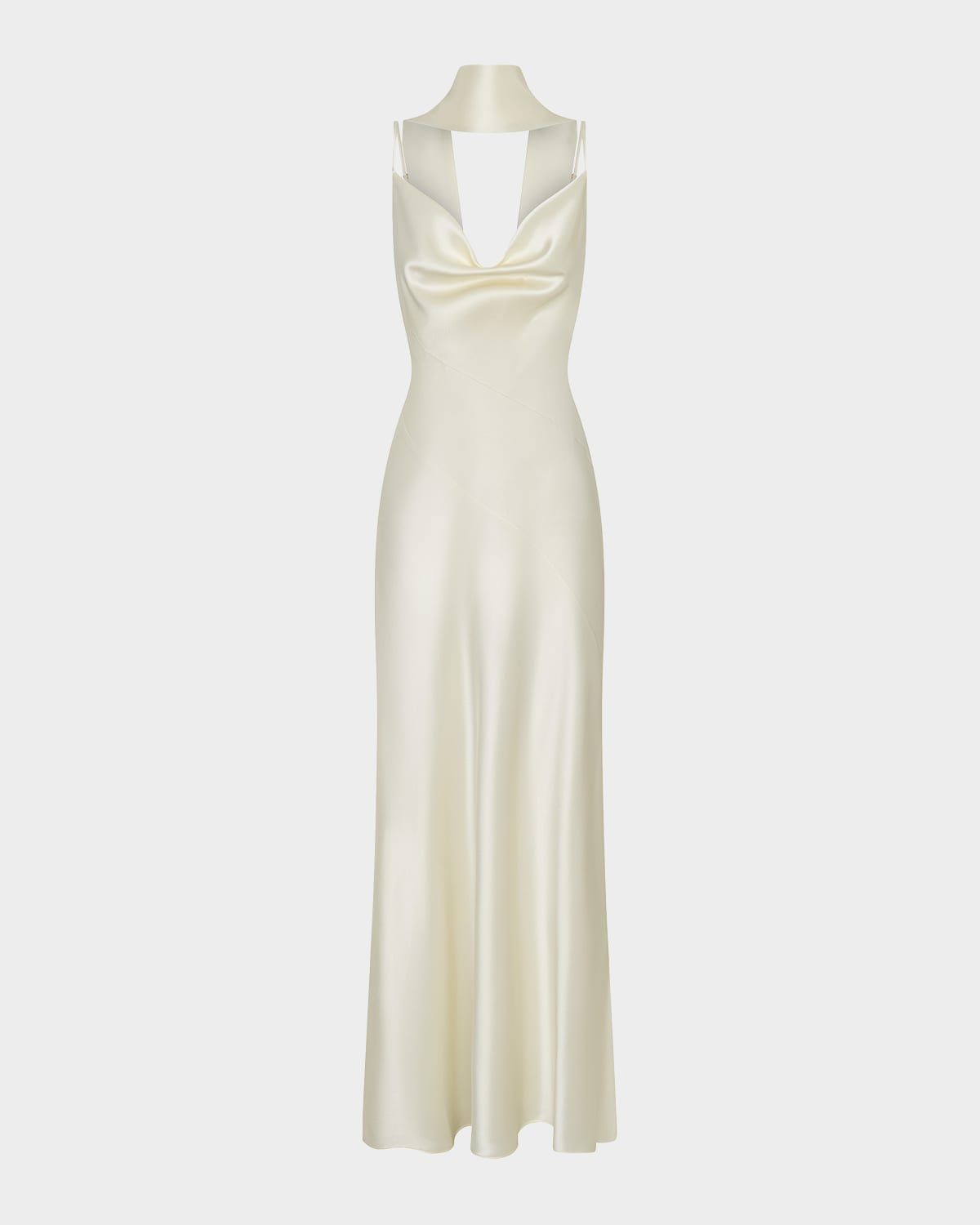 Geneva Draped Satin Gown