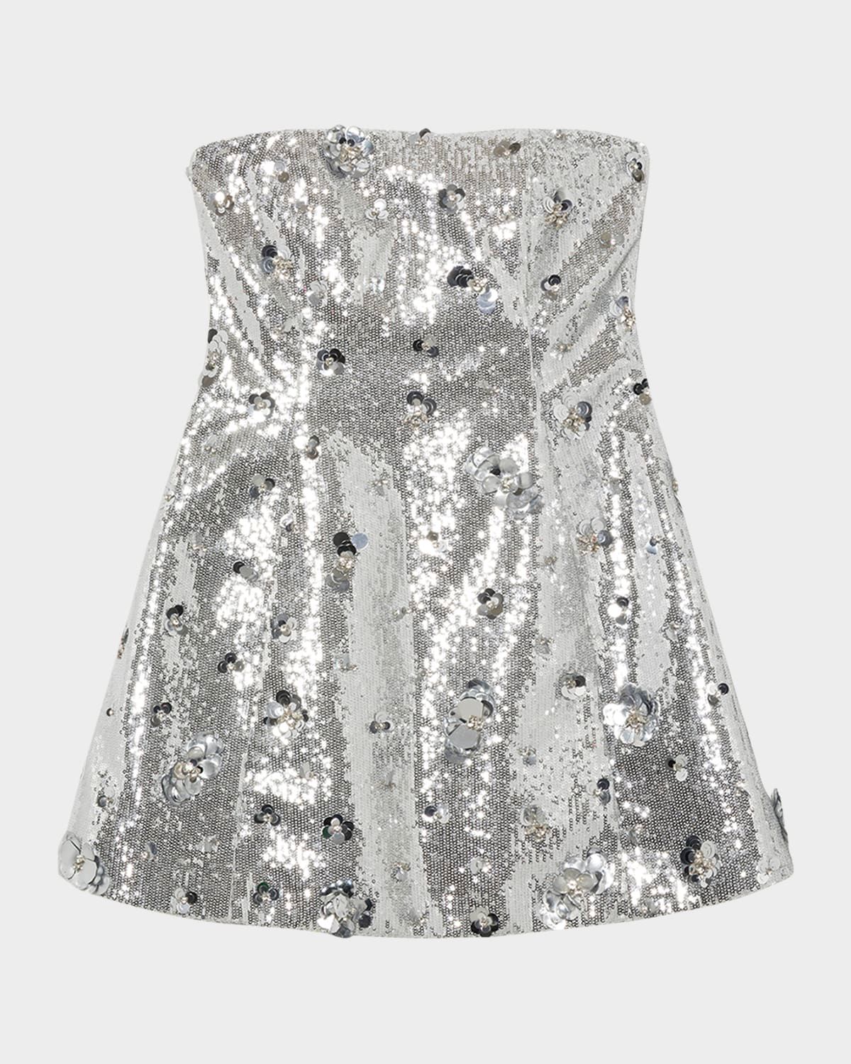 Arta Strapless Sequin A-Line Mini Dress