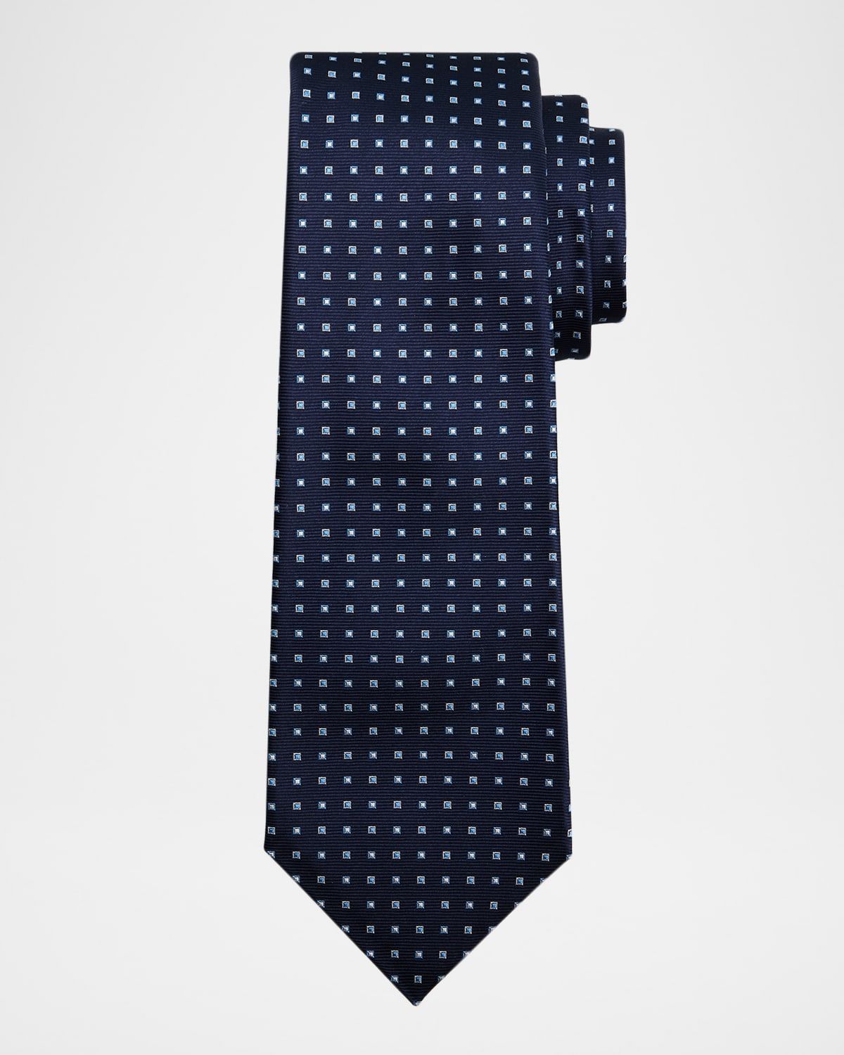 Men & apos;s Micro-Geometric Silk 7-Fold Tie