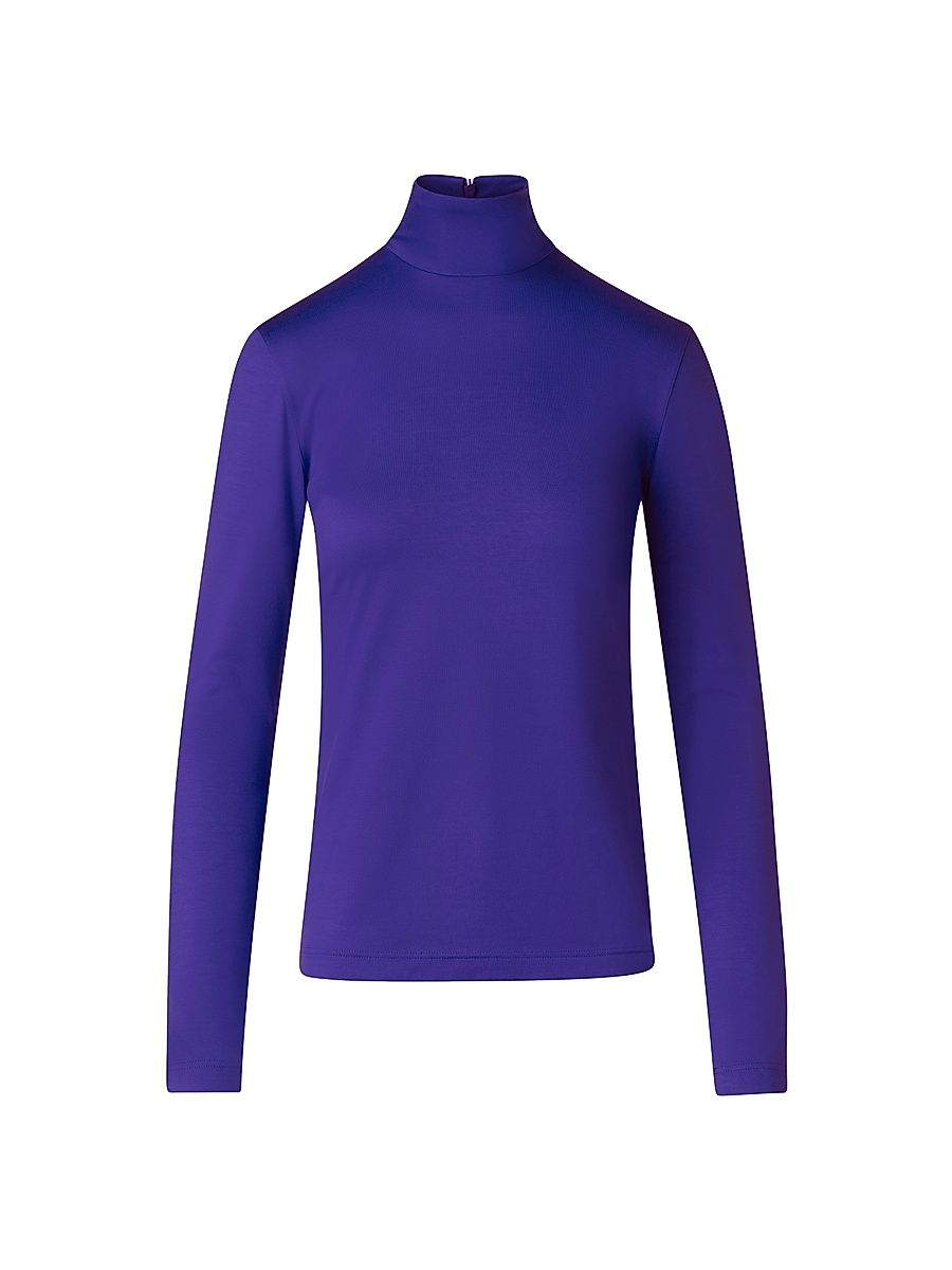 Women's Fitted Jersey Top - Ultra Violet - Size 14