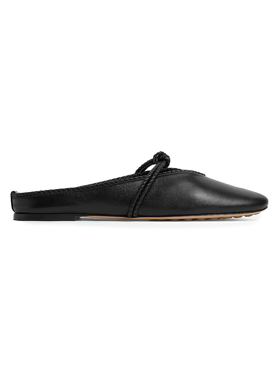 Women's Lucia Leather Ballerina Mules - Black - Size 10