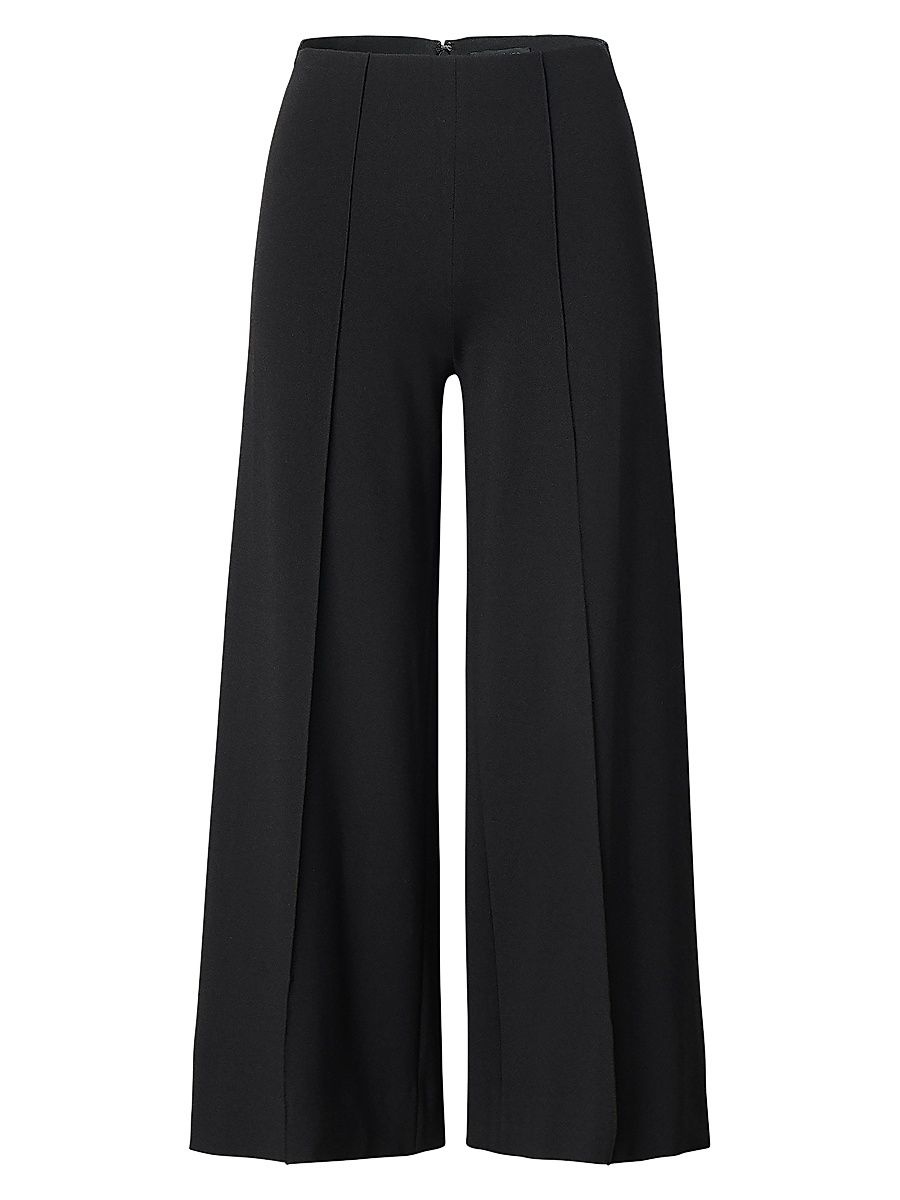 Women's Irina Wide-Leg Culottes - Black - Size Large