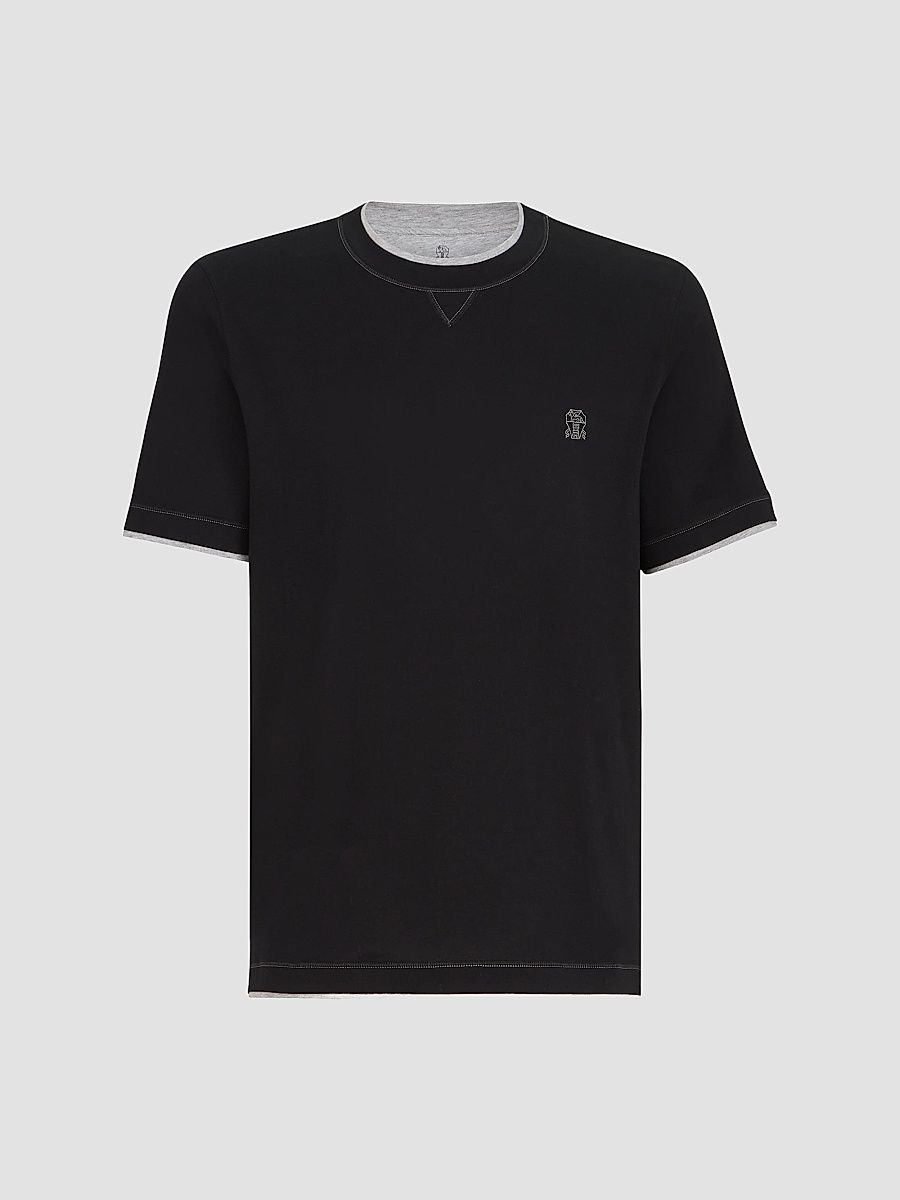 Men's Cotton Jersey Crew-Neck T-Shirt - Black - Size XXXL