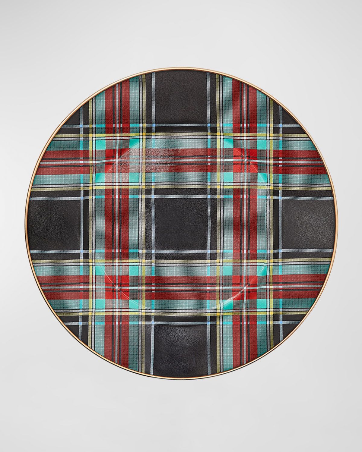 Tartan Black Dinner Plate