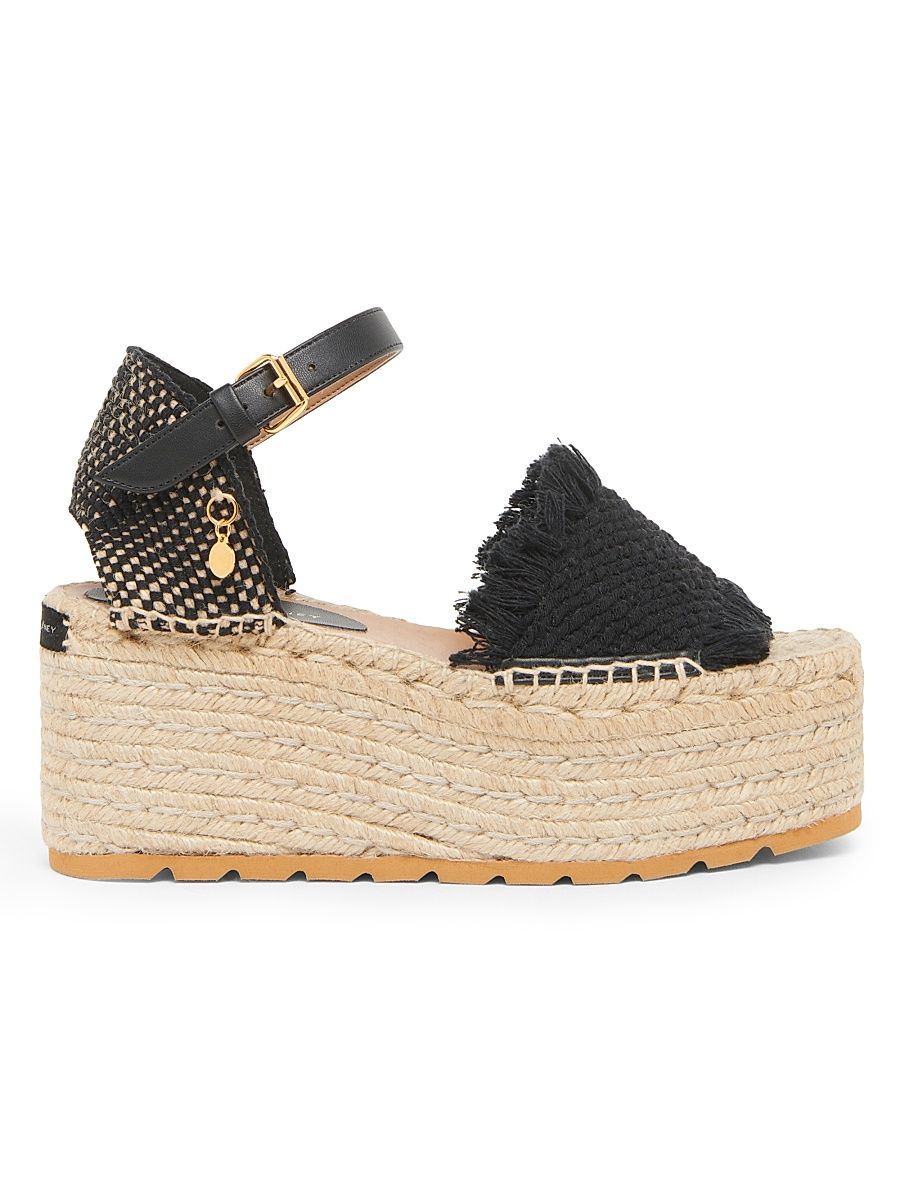 Women's Gaia 80MM Jacquard Espadrilles - Black - Size 11