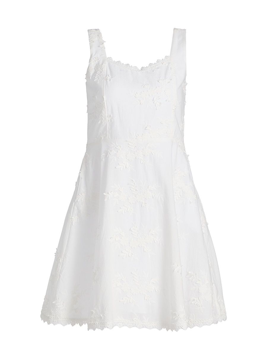 Women's Ivy 3D Voile Minidress - White - Size 12