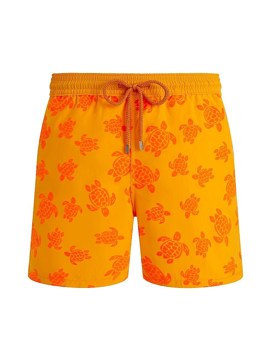 Men's Flocked Rondes Des Tortues Swim Shorts - Mangue - Size XL
