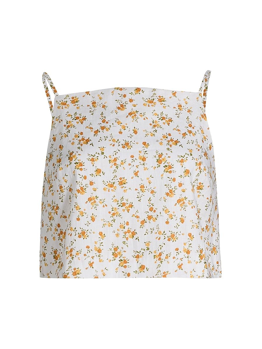 Women's Kerri Linen Crop Top - Adagio - Size XL