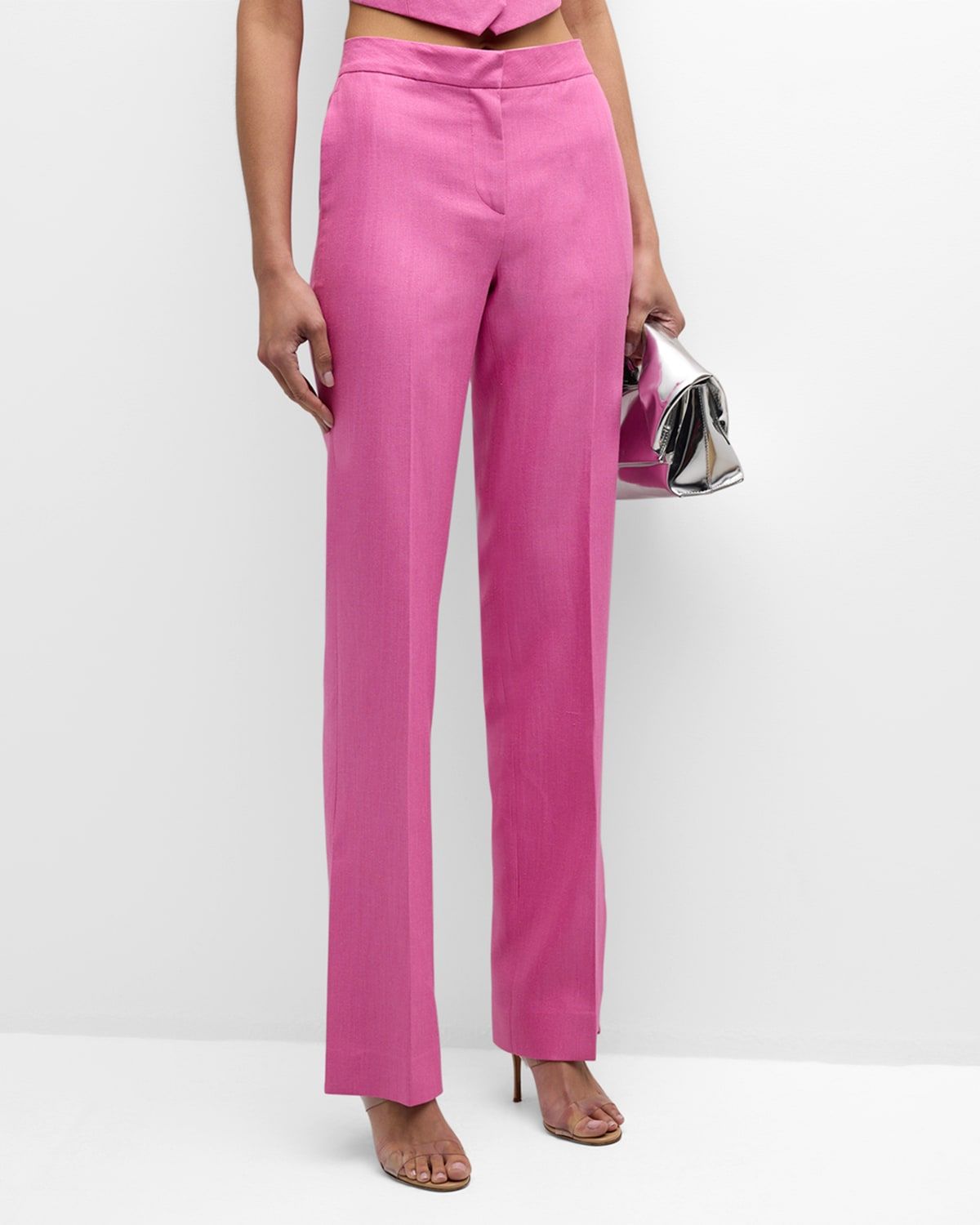 Poppet Straight-Leg Tailored Pants