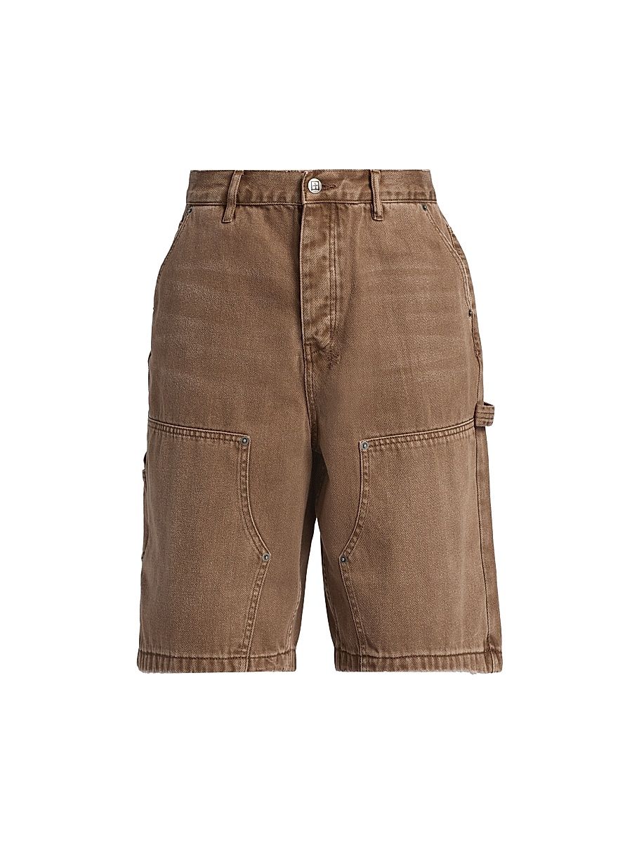 Men's Maxx Operator Wide-Leg Carpenter Jean Shorts - Brown - Size 40