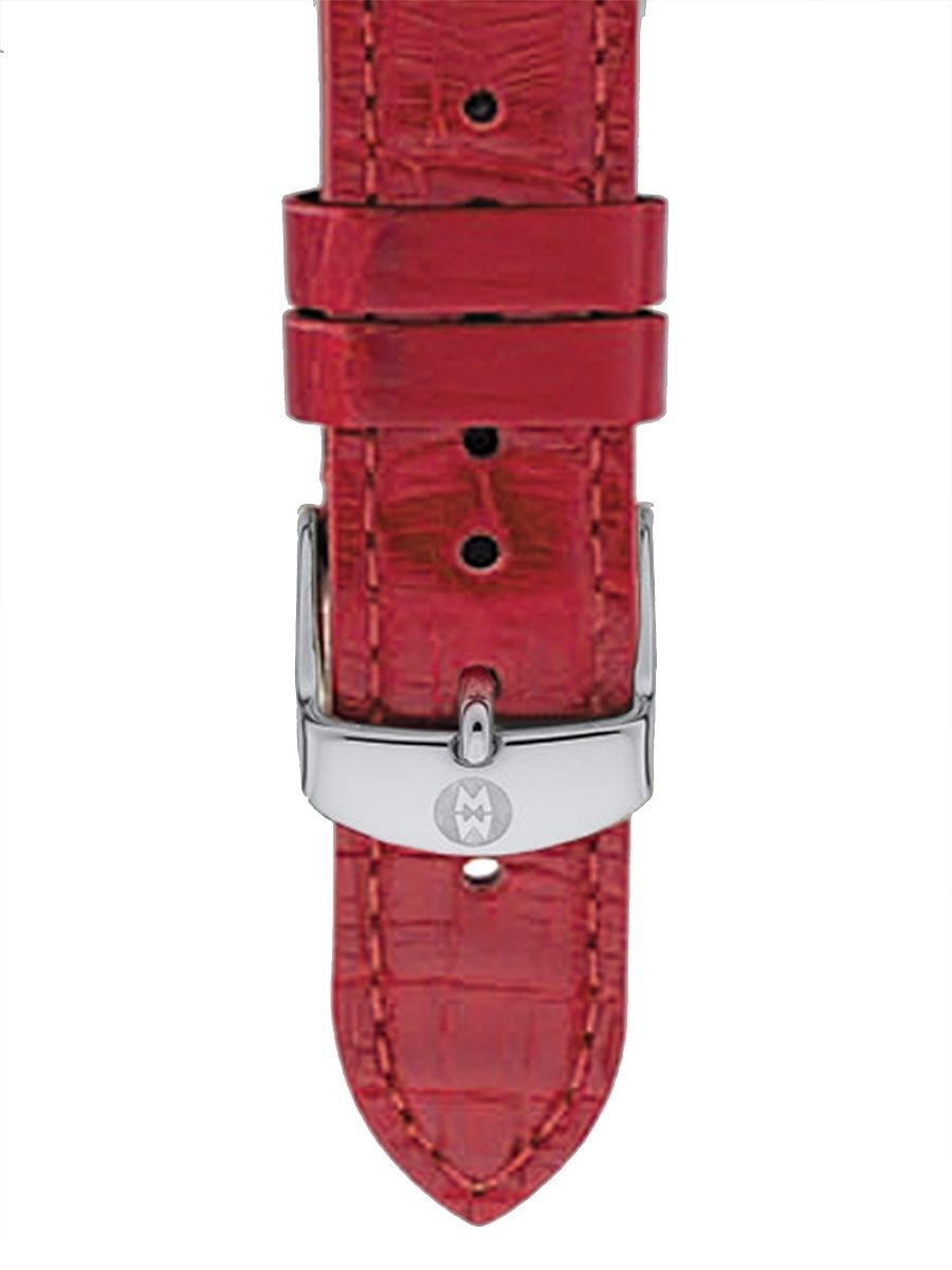 Women's Alligator Leather Watch Strap/16MM - Garnet