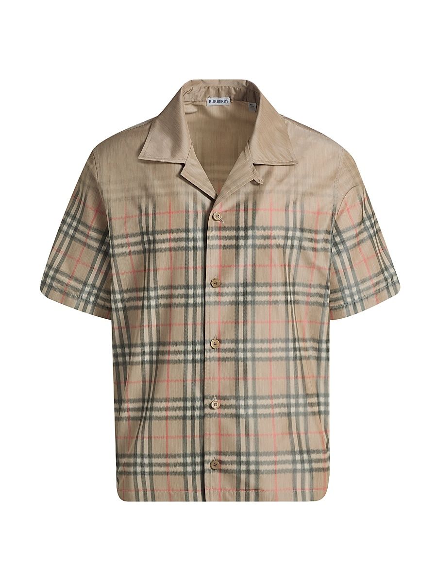Men's Hugh Faded Check Camp Shirt - Sand Ip Check - Size XXL