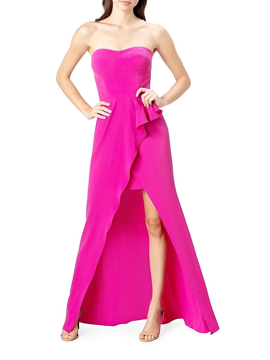 Women's Kai Stretch Crepe Strapless Gown - Fuchsia - Size XXL