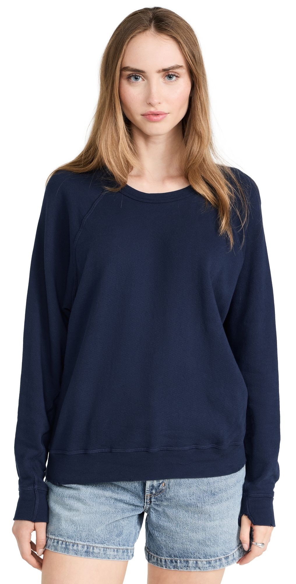 THE GREAT. The College Sweatshirt True Navy 3