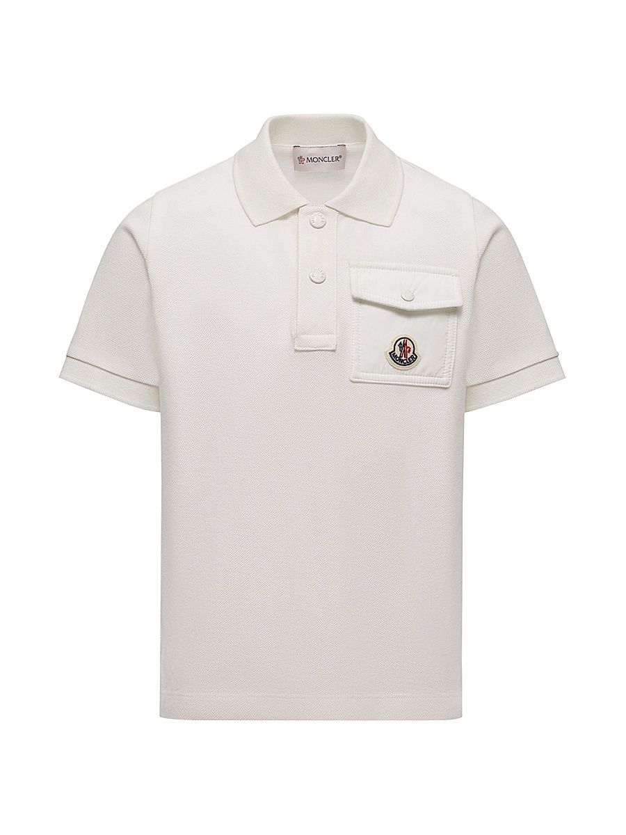 Little Boy's & Boy's Polo Shirt in Cotton Piquet - White - Size 12