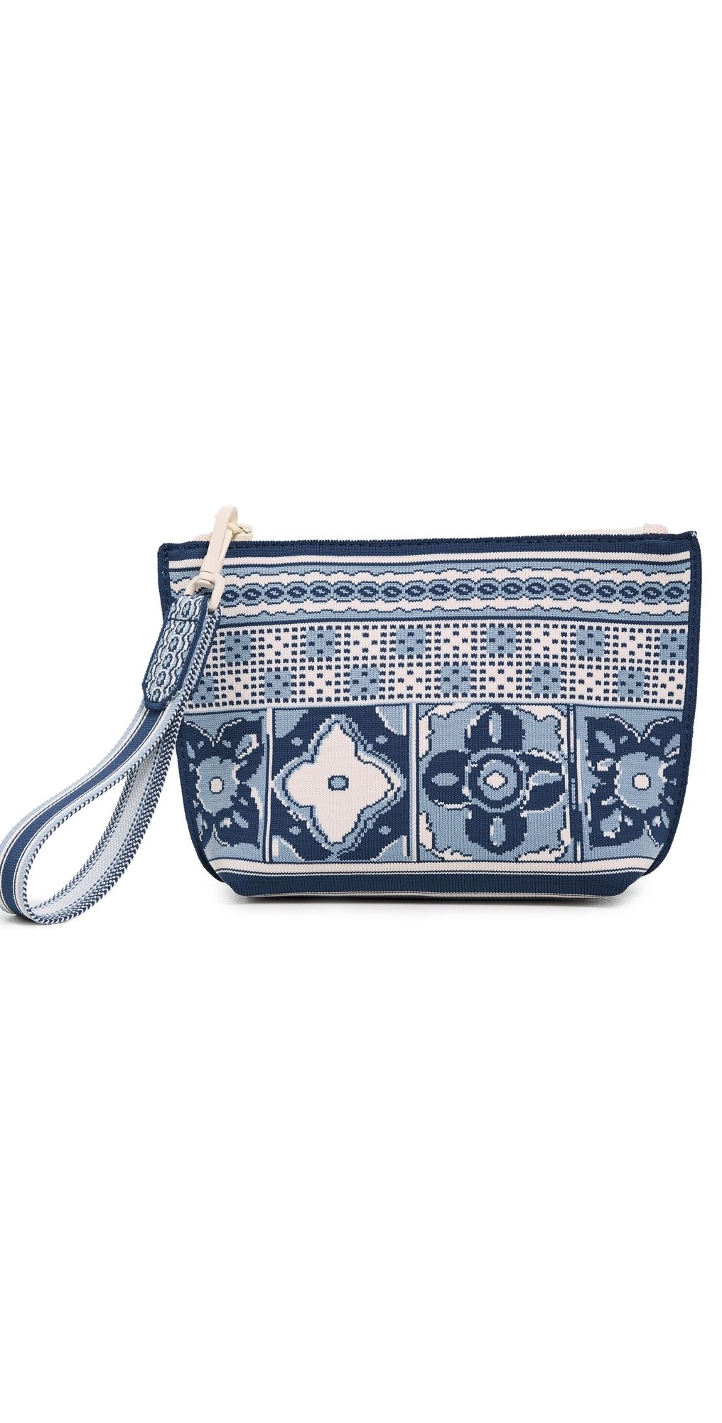 ALÉMAIS Villa Romantica Jacquard Pouch Blue Blue One Size