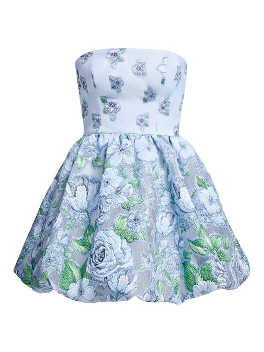 Women's Spencer Strapless Minidress - Sky Multi - Size XL