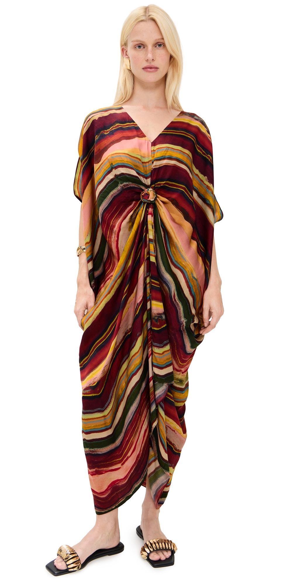 Carolina K Knot Kaftan Ruby Marble M/L