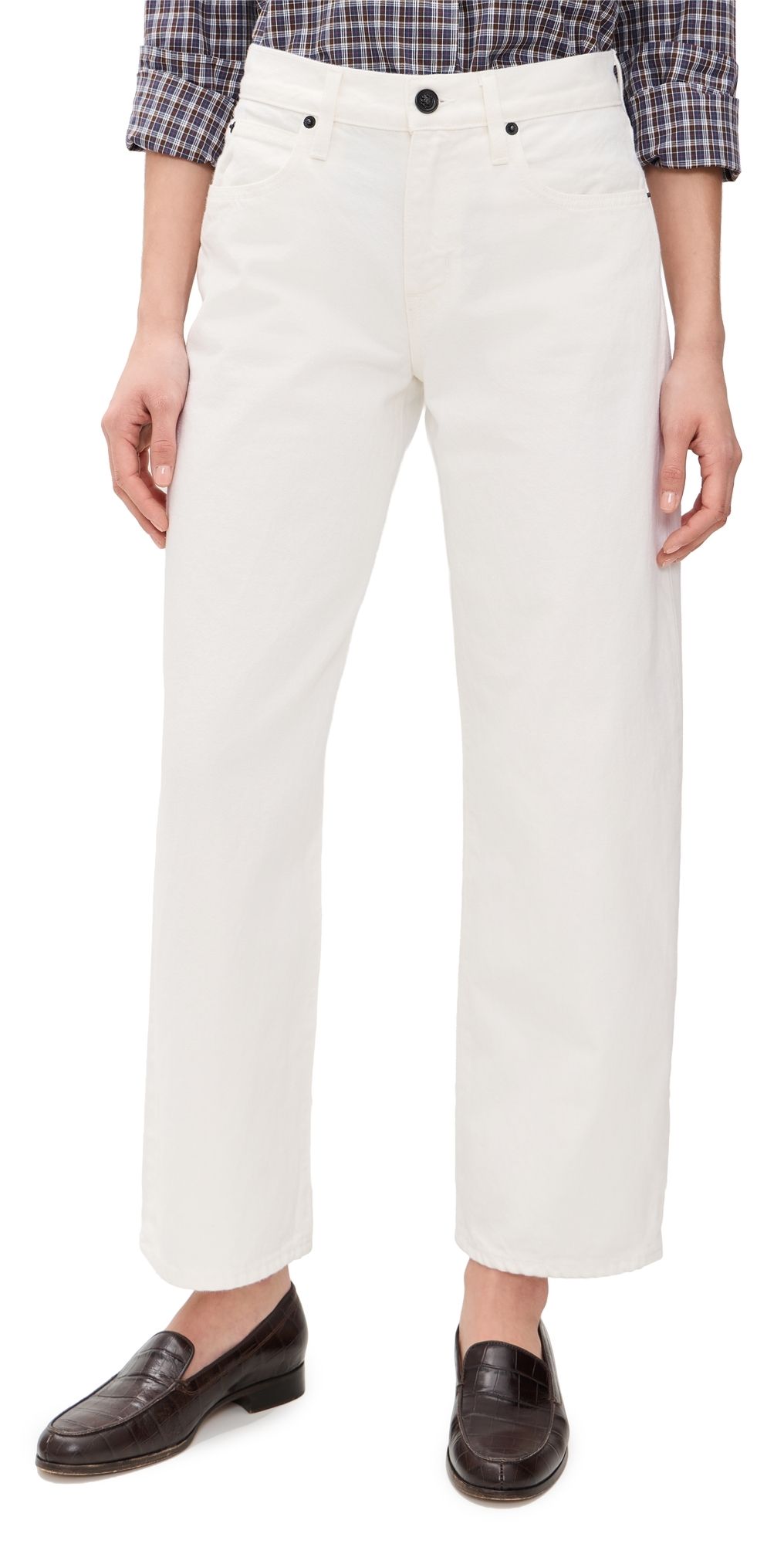 SLVRLAKE Jamie Ankle Curve Jeans White 26