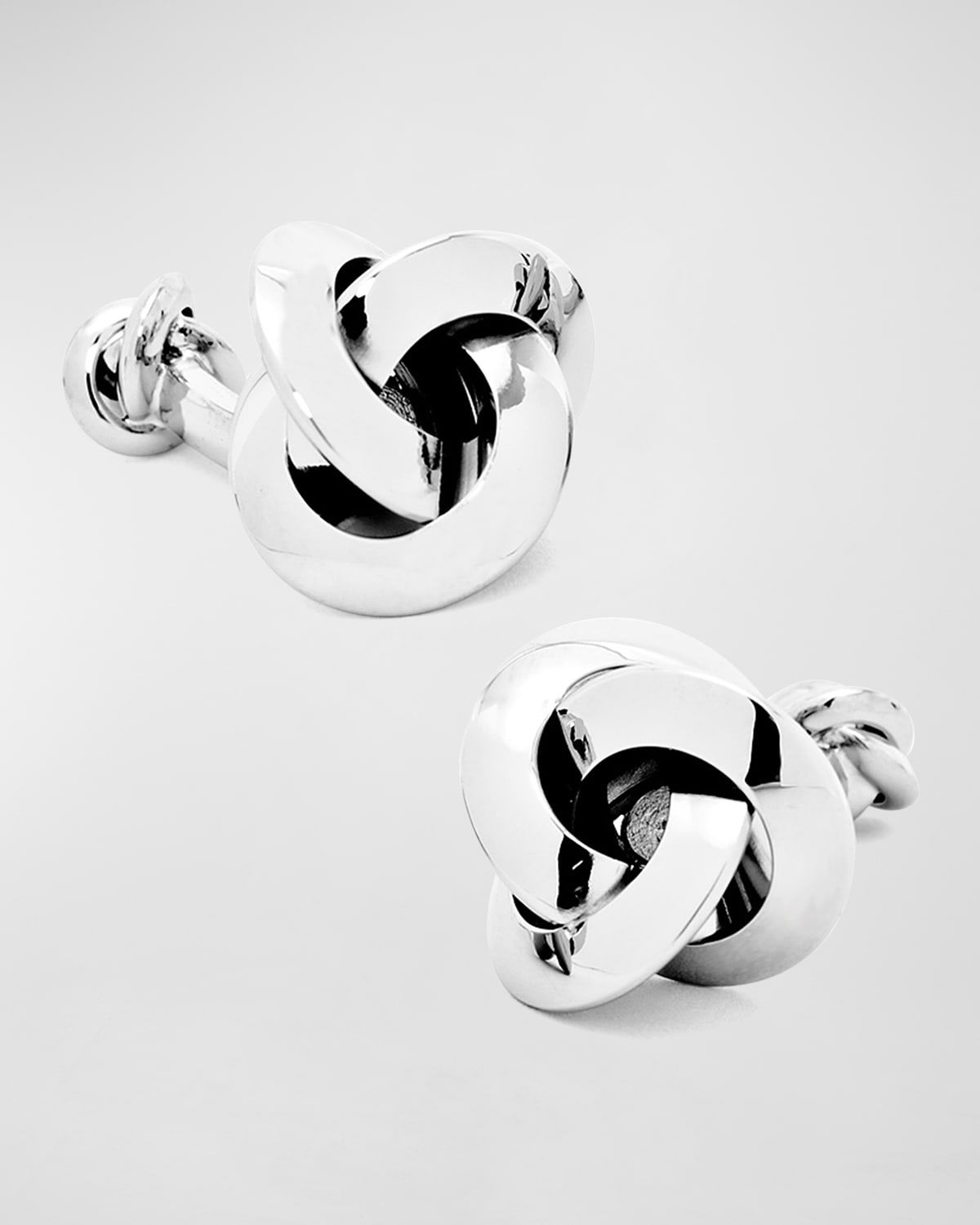 Double Sided Silver Knot Cufflinks
