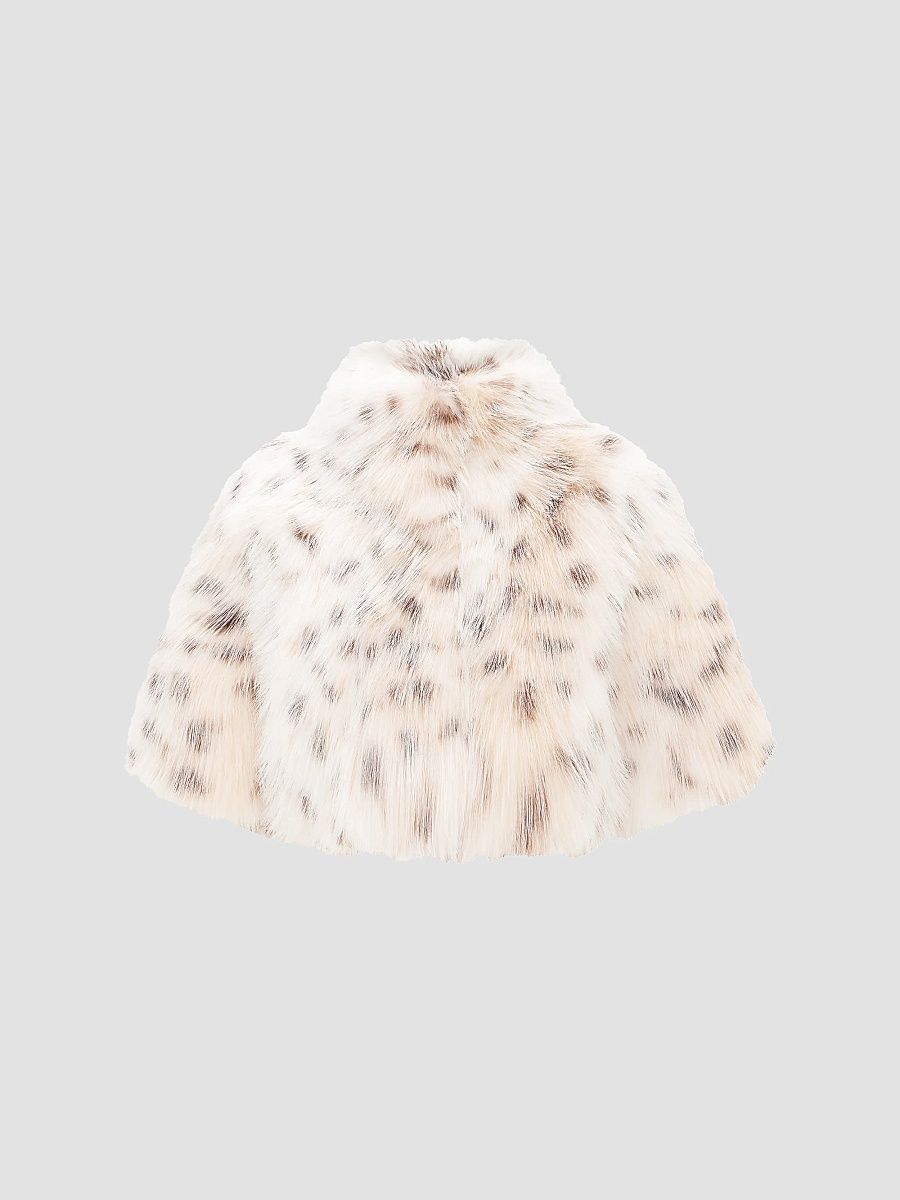Lyla Grant Women's Faux Fur Lynx Belly Bolero Coat - Lyx - Size XS