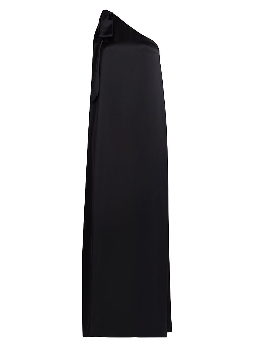 Women's Benita Asymmetric A-Line Gown - Black - Size 8