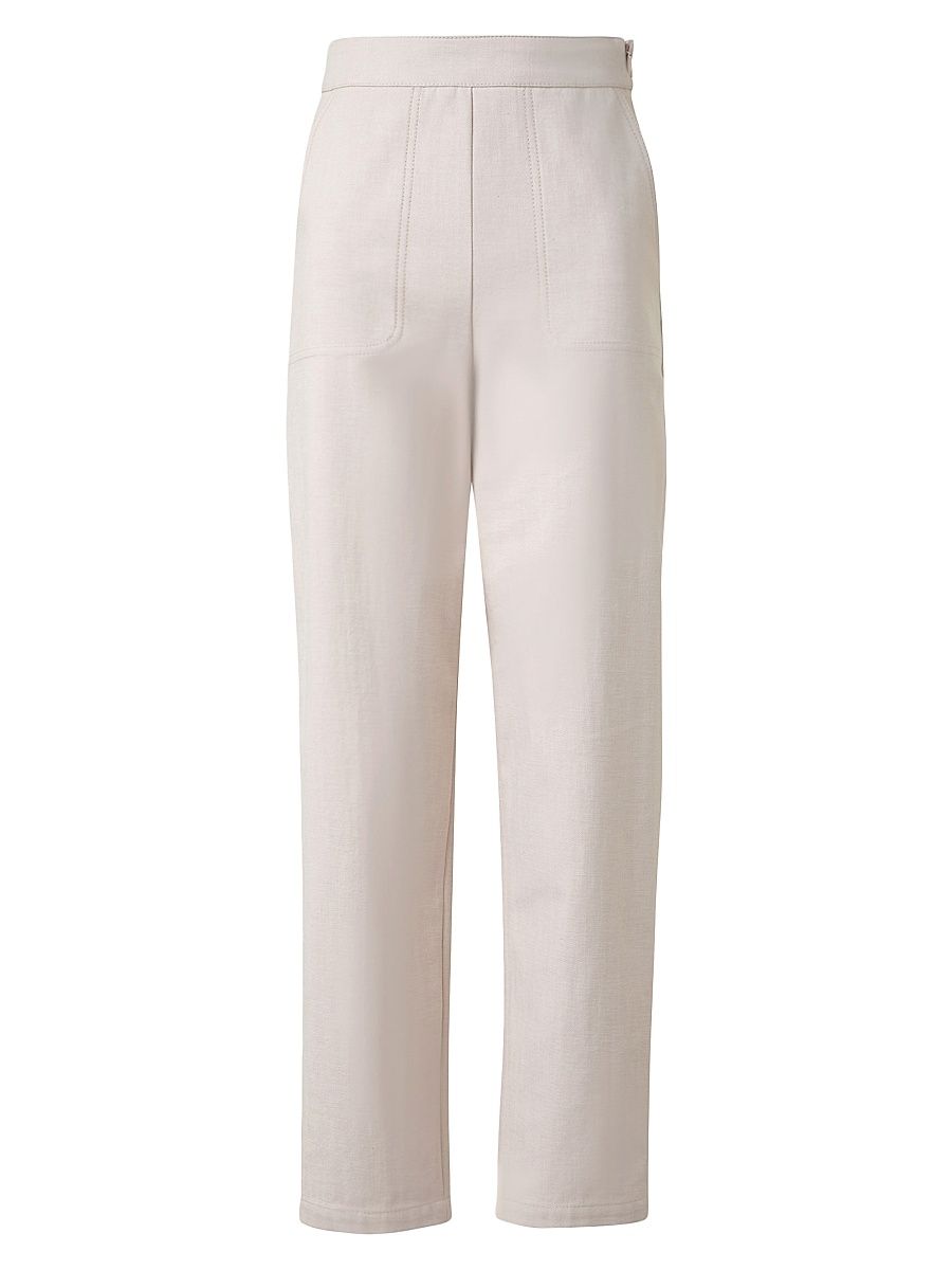 Women's Flynn Cropped High-Rise Tapered-Leg Pants - Greige - Size 8
