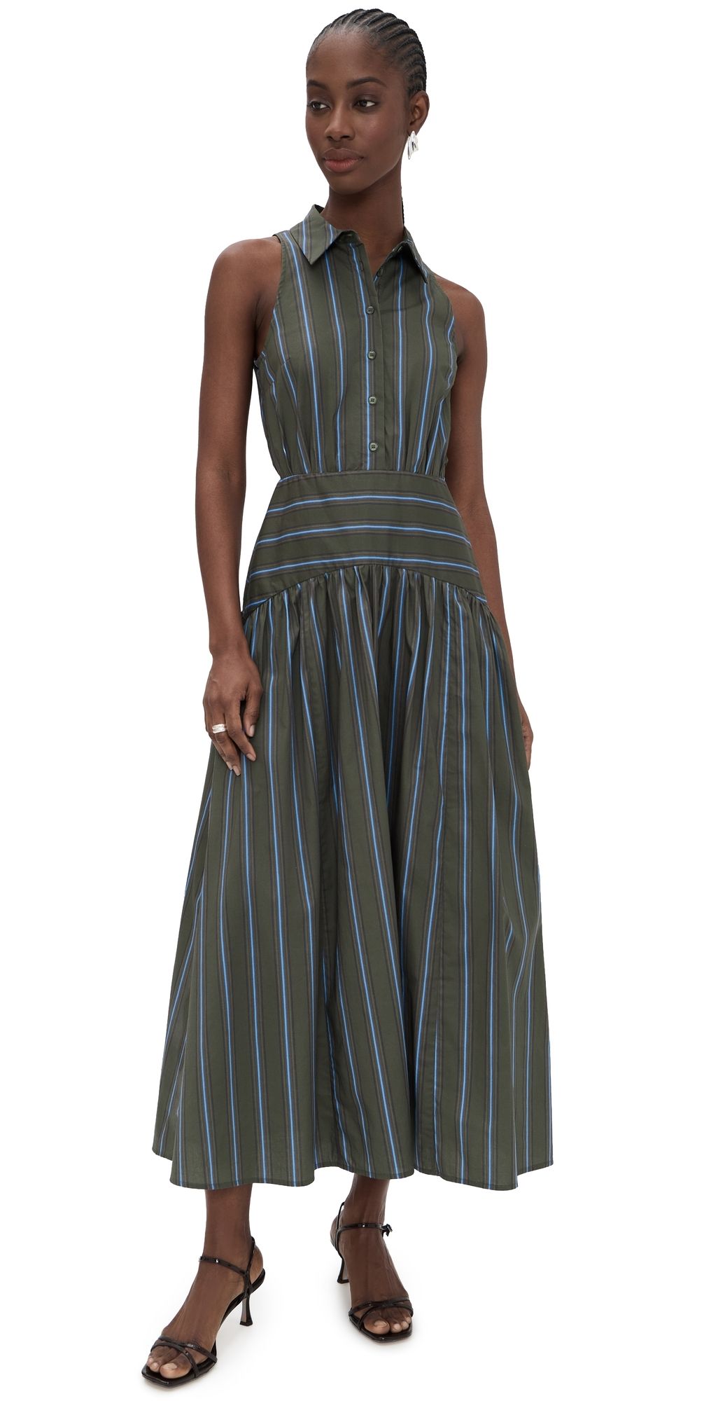 STAUD Romy Dress Huntington Stripe 4