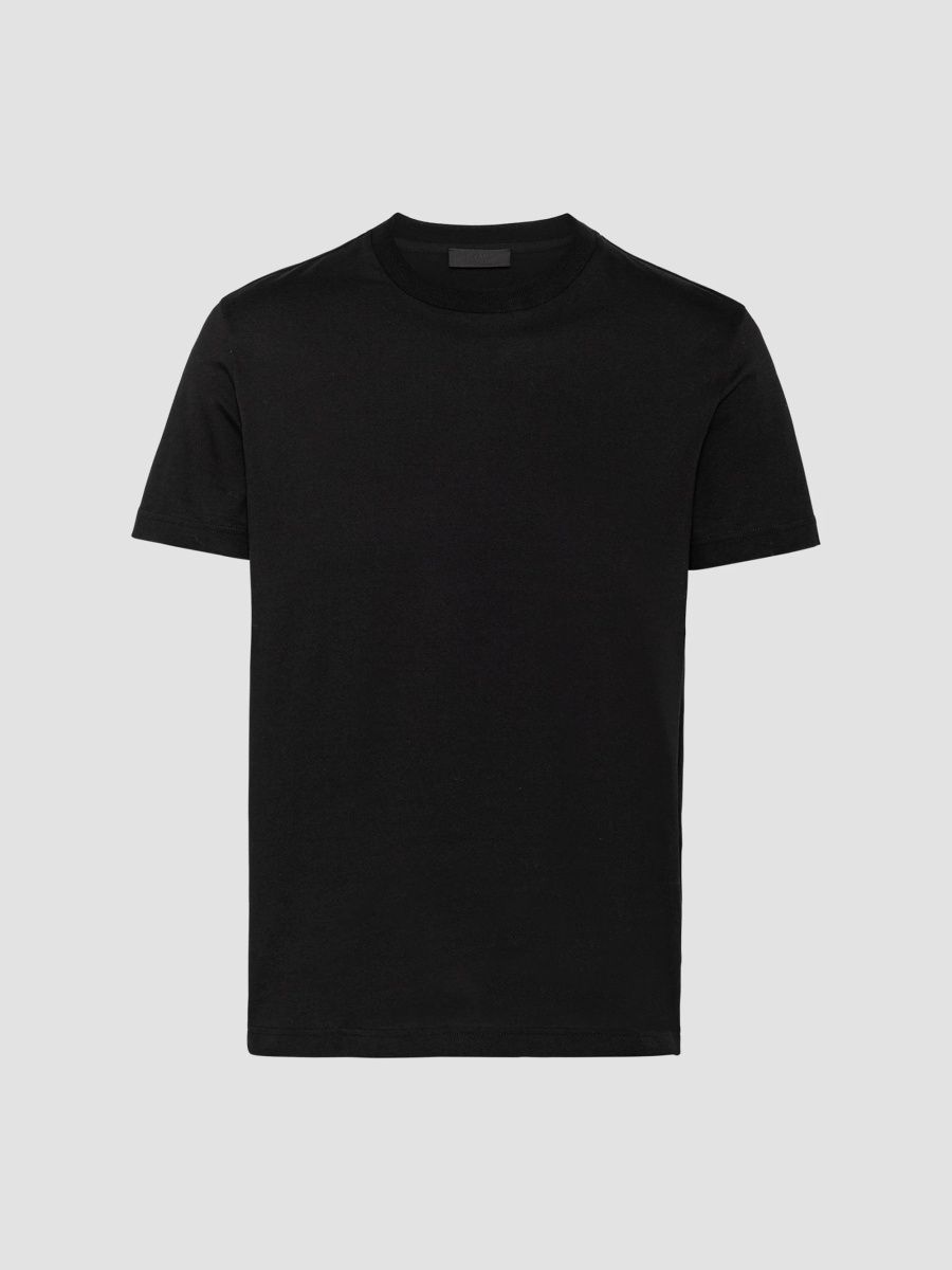 Prada Men's Three-Pack Cotton T-Shirts - Black - Size XS