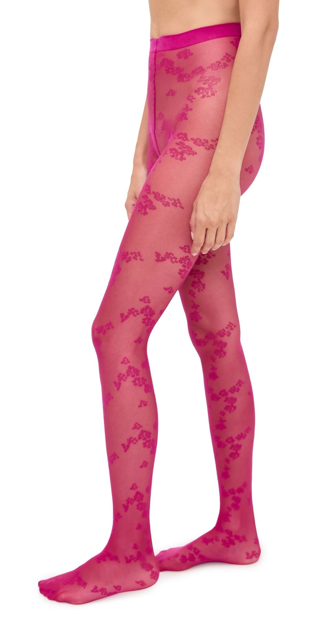 Wolford 17657 Floret Tights Dark Wood XS
